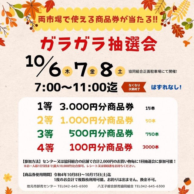 八王子市場 八王子綜合卸売協同組合 八王子 北野町にある市場 毎週土曜は激安市開催